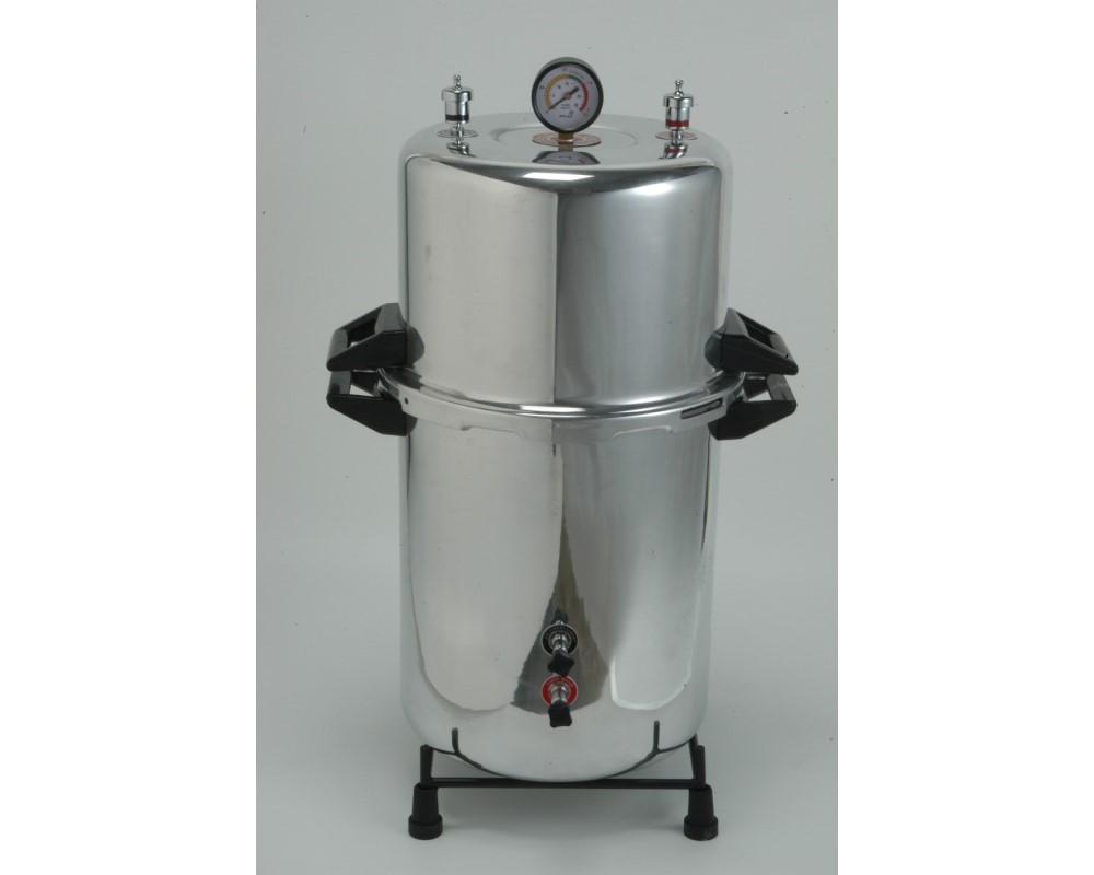 Portable Autoclave Aluminium (Cooker Type) Size: 12” x 22” (diameter x height) – 40 Ltr. (Non Electric)