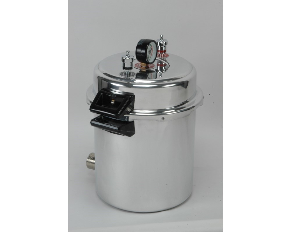 Portable Autoclave Aluminium (Cooker Type) Size: 9” x 11” (diameter x height) – 11 Ltr. (Non Electric)