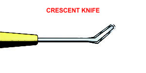 Crescent Knife 2.1, 2.6mm, Angled, Bevel-up