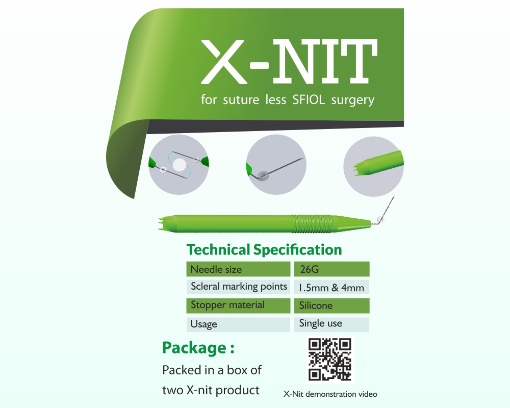 X – Nit – For sutureless scleral fixation surgery
