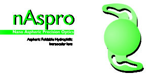 NASPRO Hydrophilic Acrylic Aspheric Single Piece. Optic Diameter 6.00mm, Overall Length 12.50mm