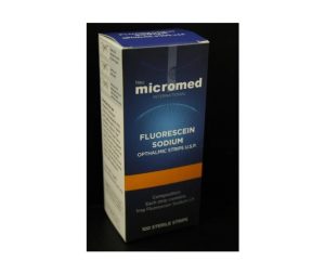 MICROMED Fluorescein Strips (100 Individually Packed Strips in one Box)