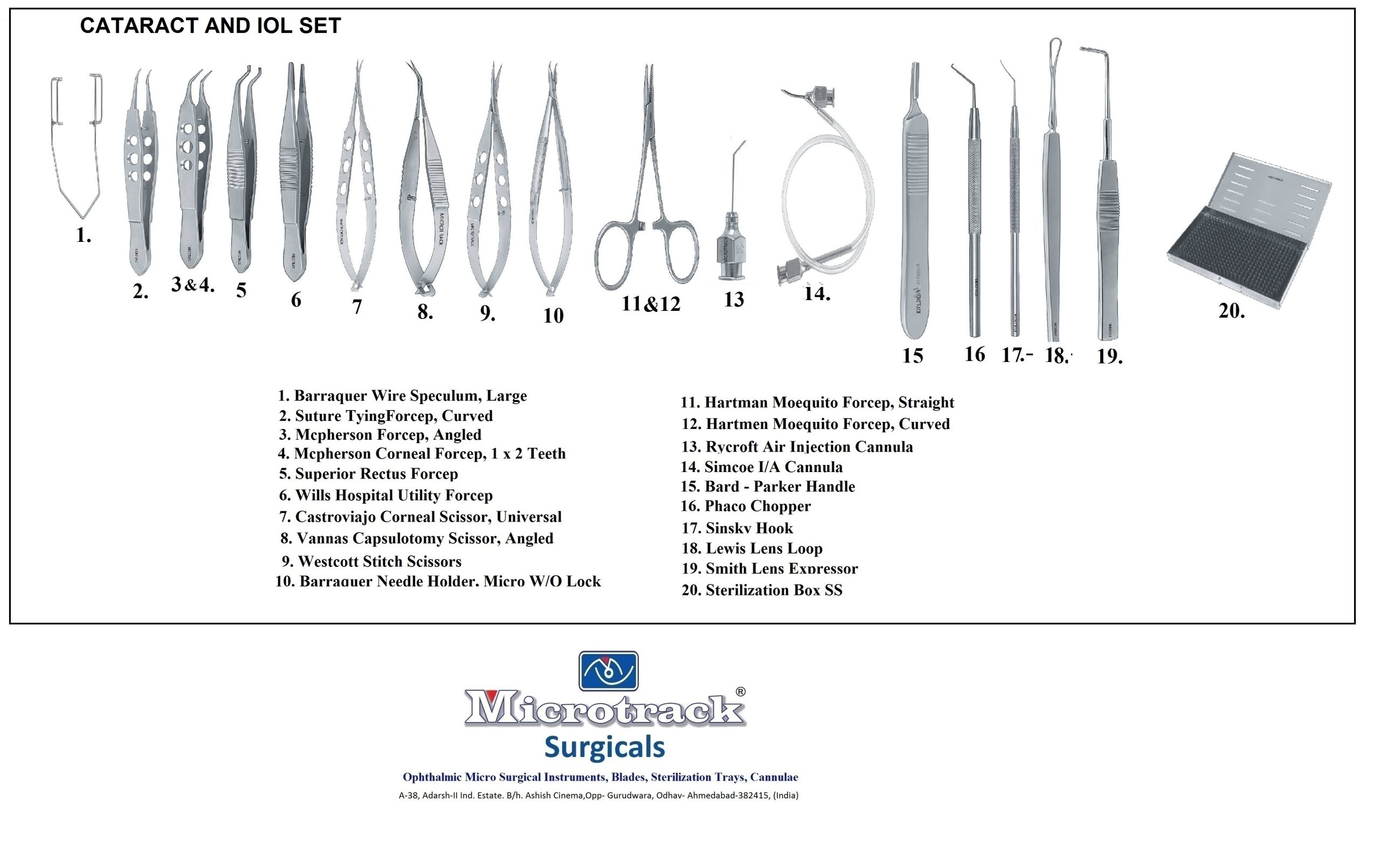 Cataract Instrument Set - IAPB Valued Supplier Scheme