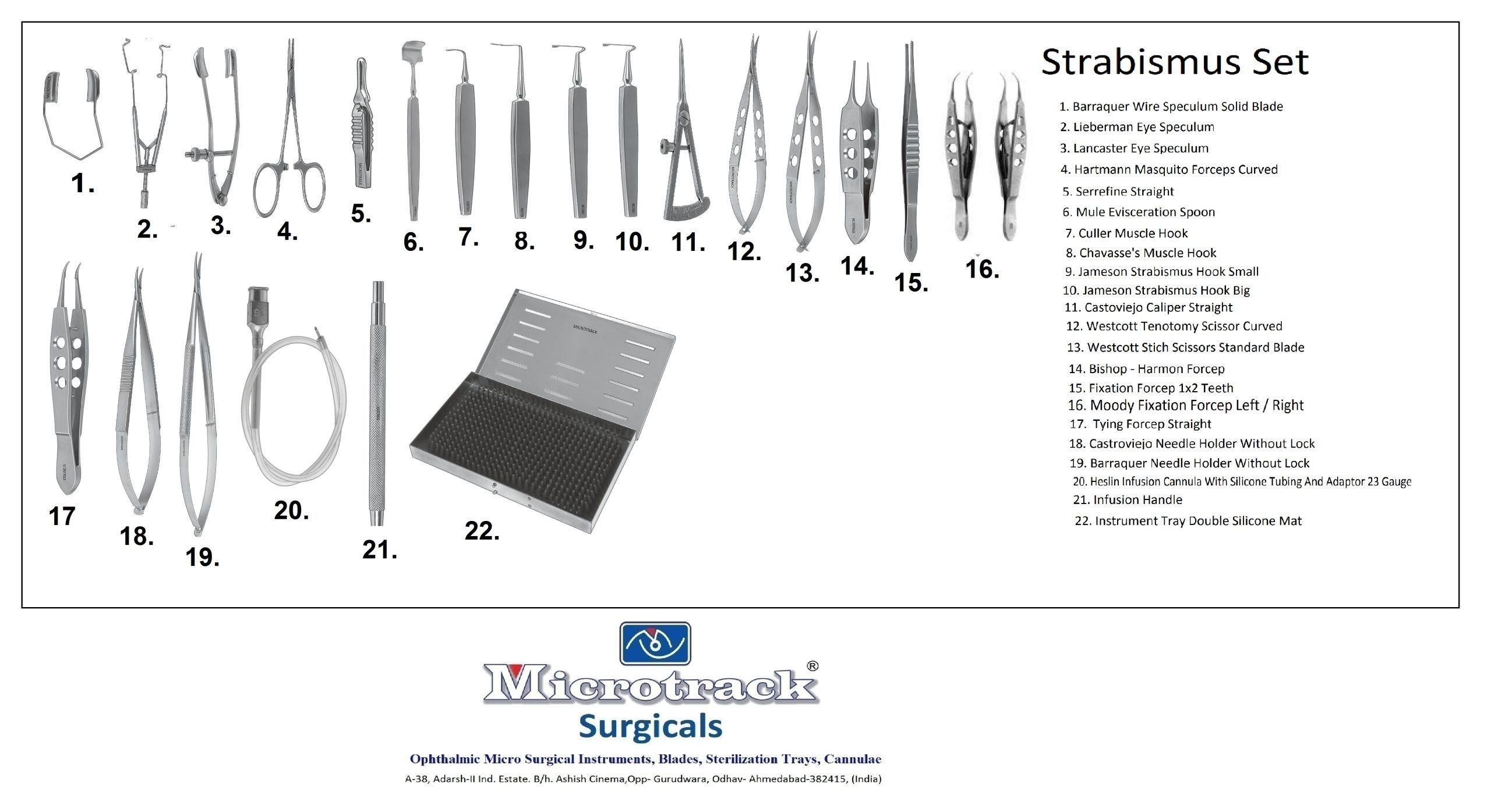 Strabismus Instruments Set - IAPB Valued Supplier Scheme